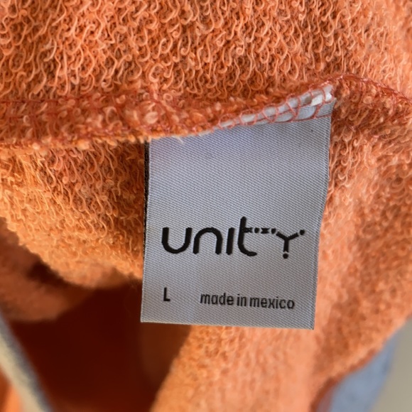 Unity long sleeve sweatshirt crop top, Size L, NWT in color Peach Glow - Picture 4 of 5